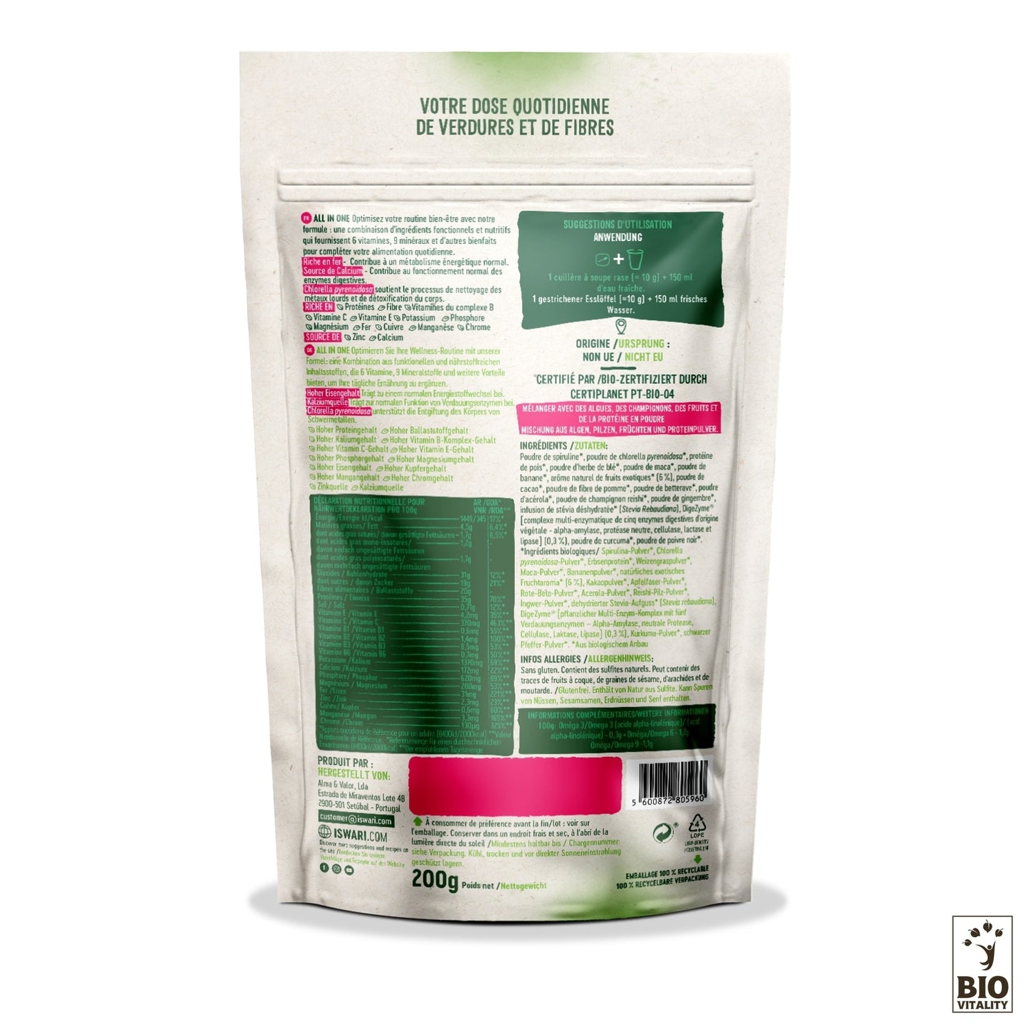 All in One - Super Greens Bio - 200g