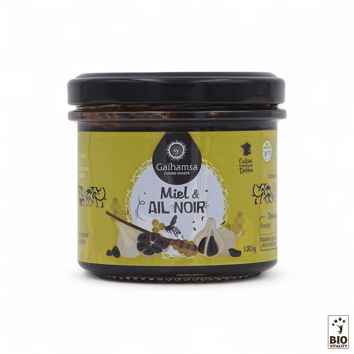 Miel à l'ail noir Bio - 120g
