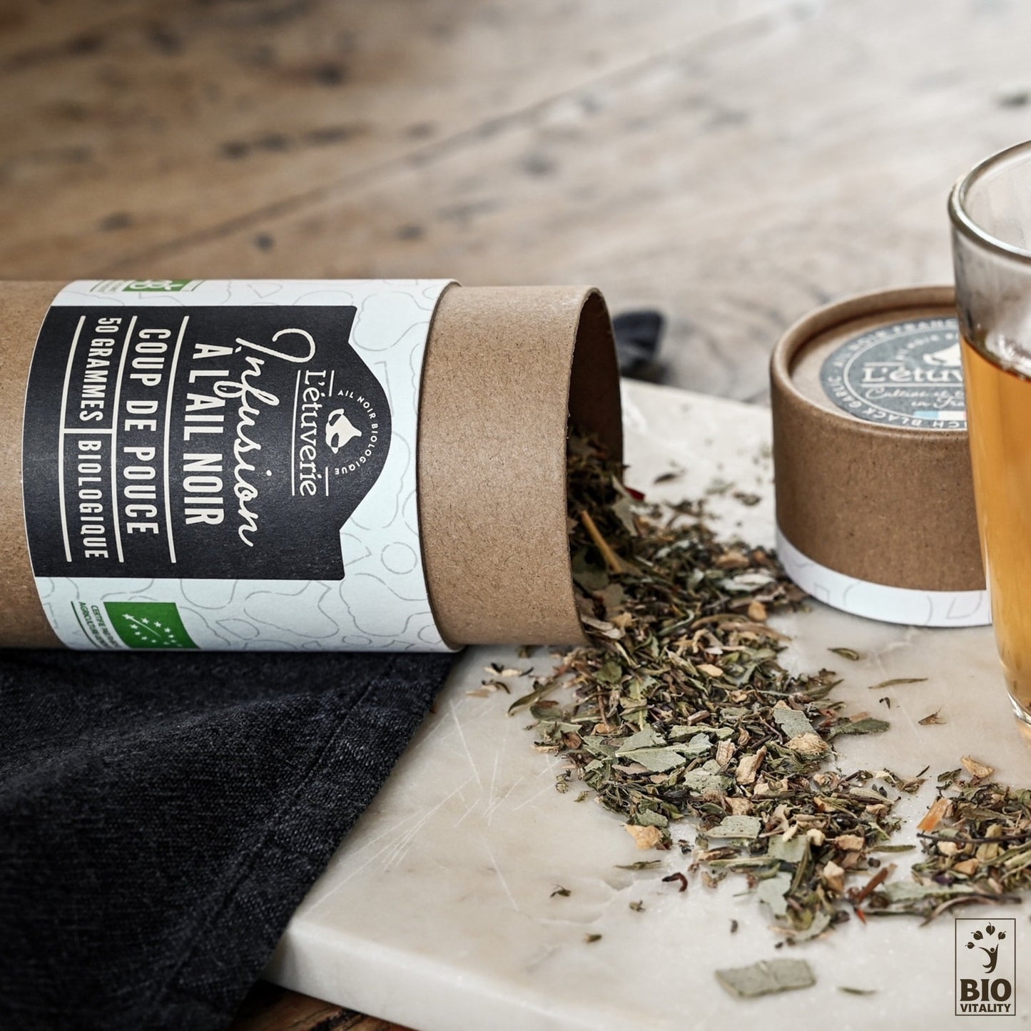 Energieschub Kräutertee mit schwarzem Knoblauch Bio - 50g