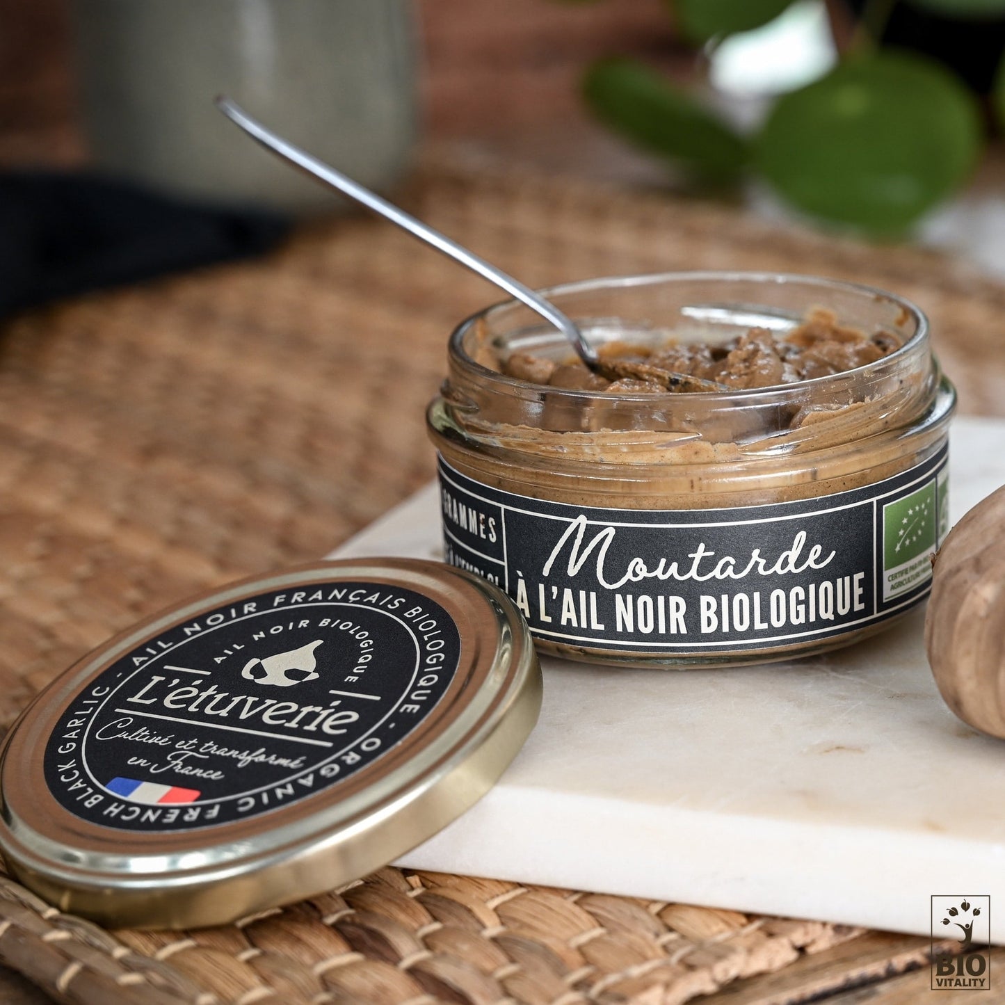 Senf mit schwarzem Knoblauch Bio- 150g