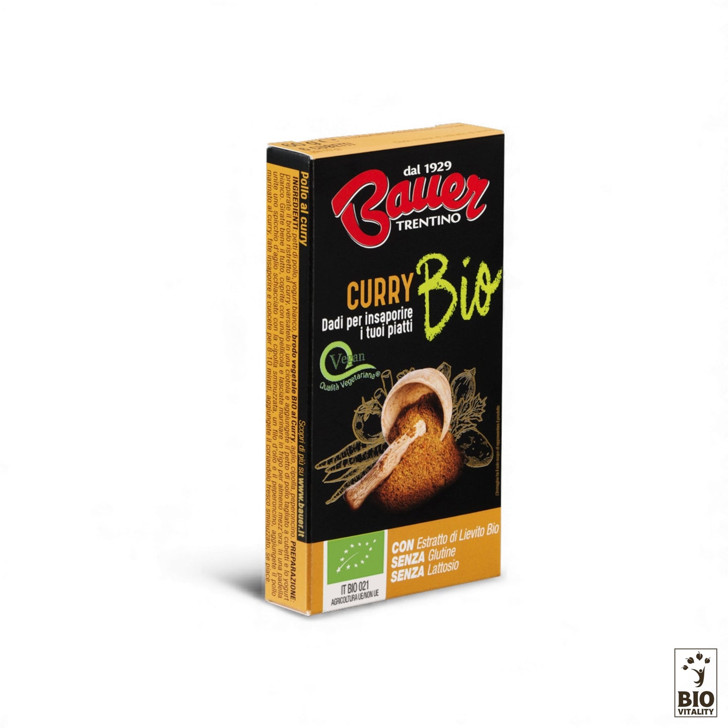 Bouillons cubes de légumes avec curry Bio 6x10g