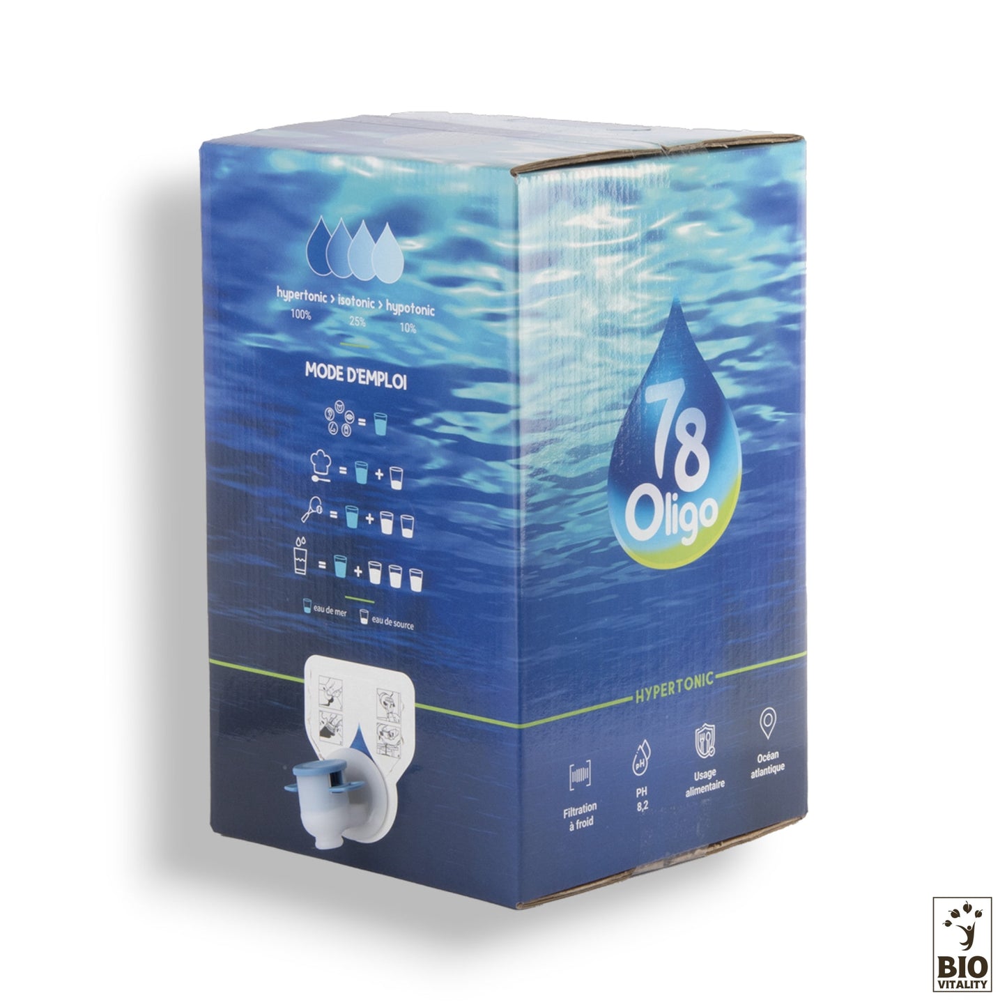 Eau de mer à boire 78 OLIGO - 1l - 3l - 10l