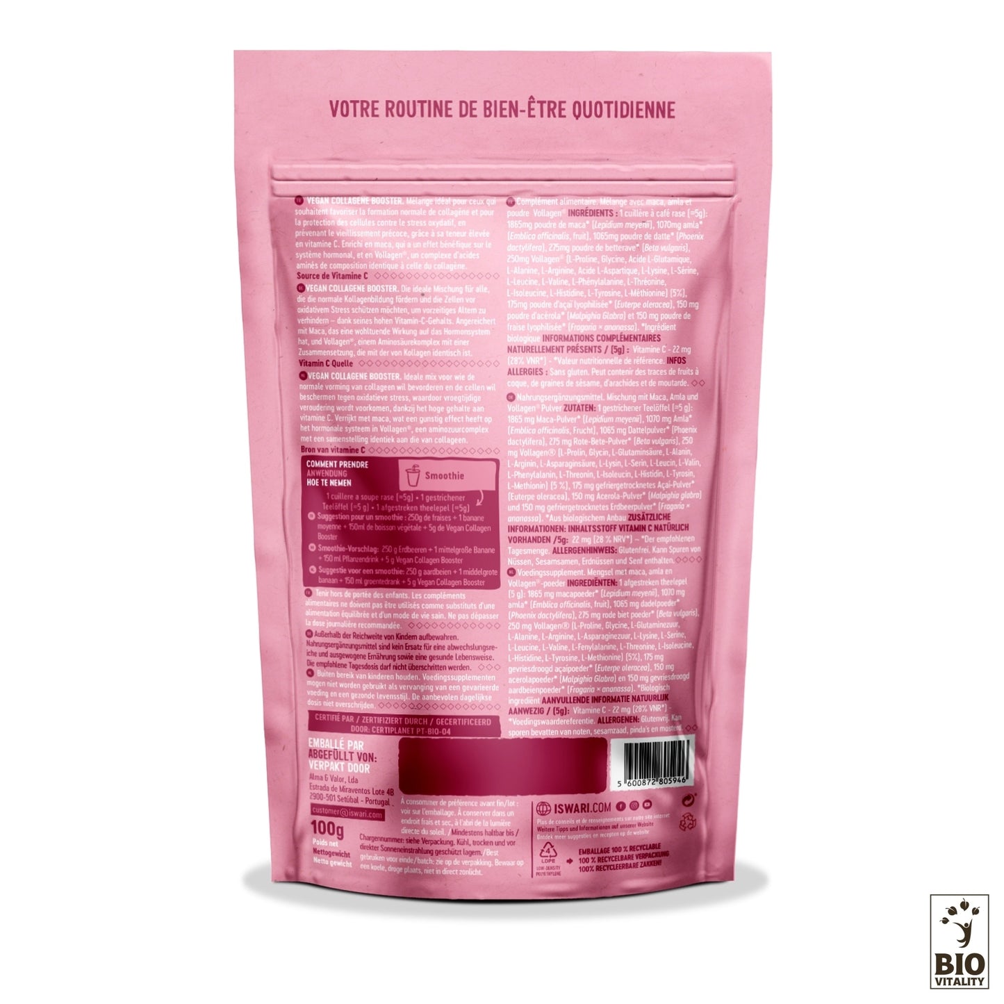 Smoothie Booster Vegan Collagen Bio - 100g