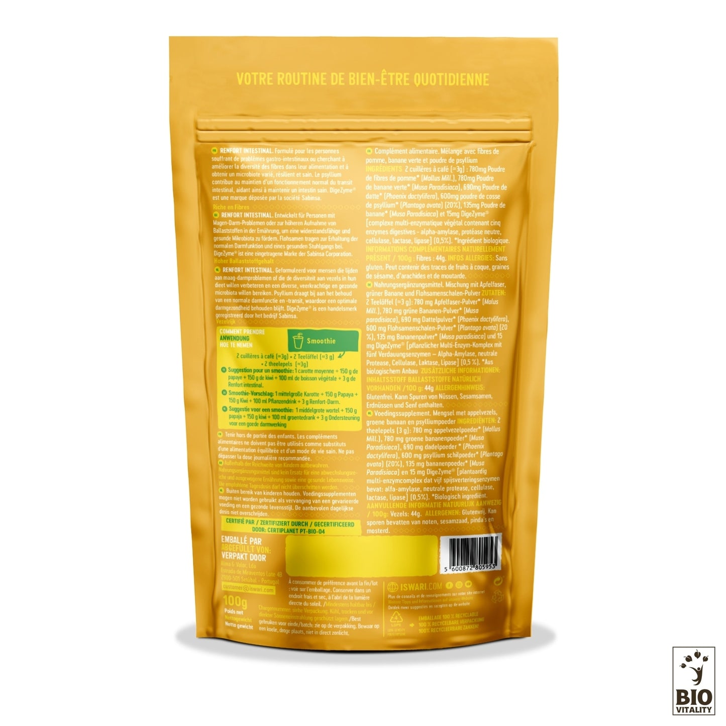 Smoothie Booster Unterstützung der Darmgesundheit Bio - 100g