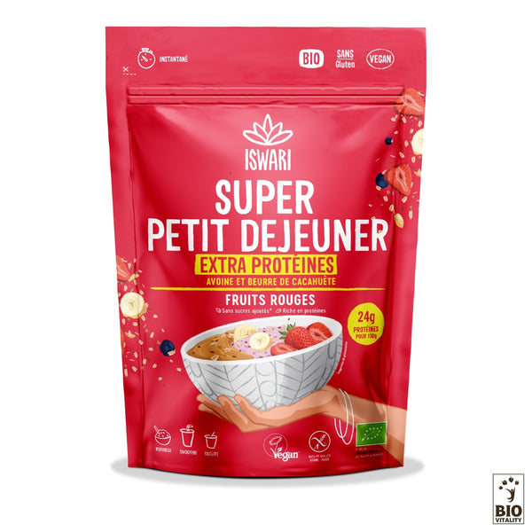Super Petit Dejeuner Extra Protein Fruits Rouges Bio - 360g