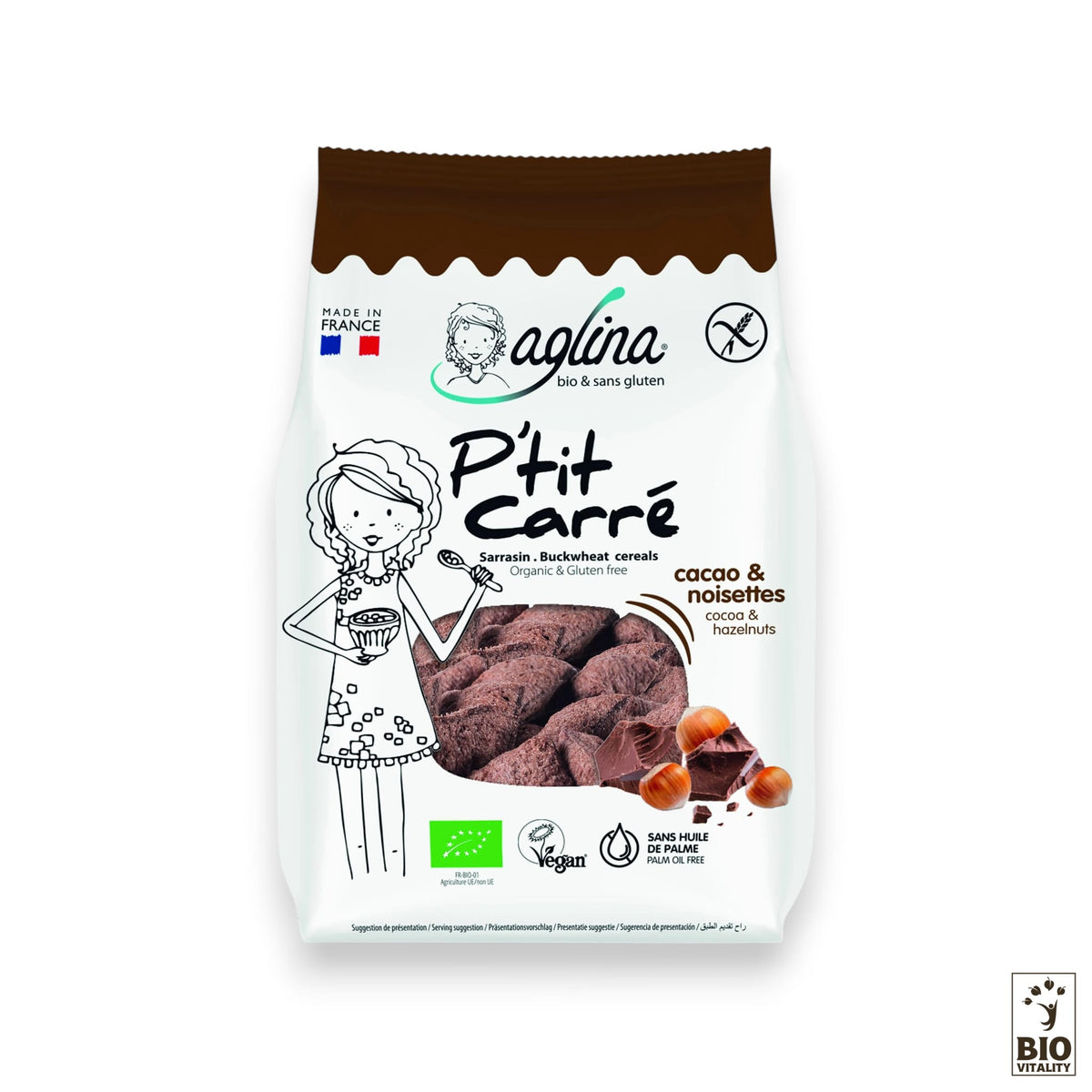 P'tit Carré cacao & noisettes Bio - 300g