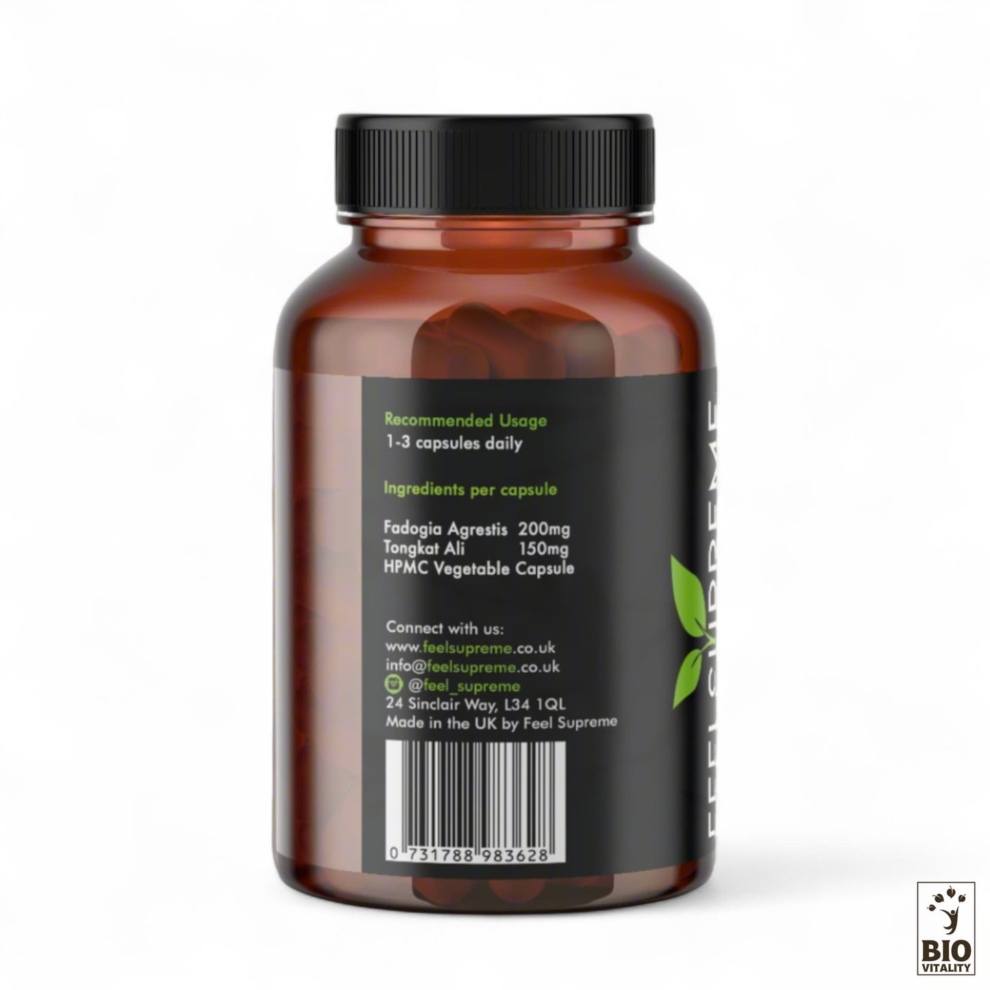 Fadogia Agrestis avec Tongkat Ali - 90 capsules
