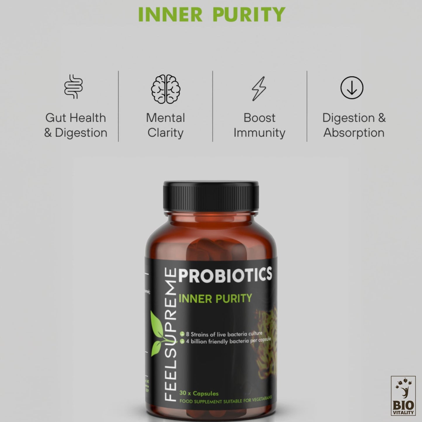 Probiotiques - 4 milliards de cultures - 30 capsules