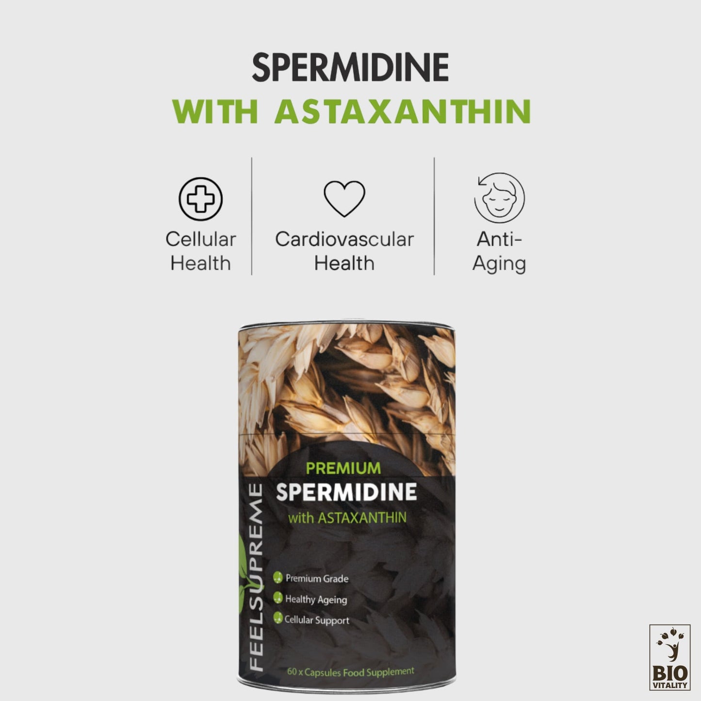 Spermidine avec Astaxanthine - 60 capsules