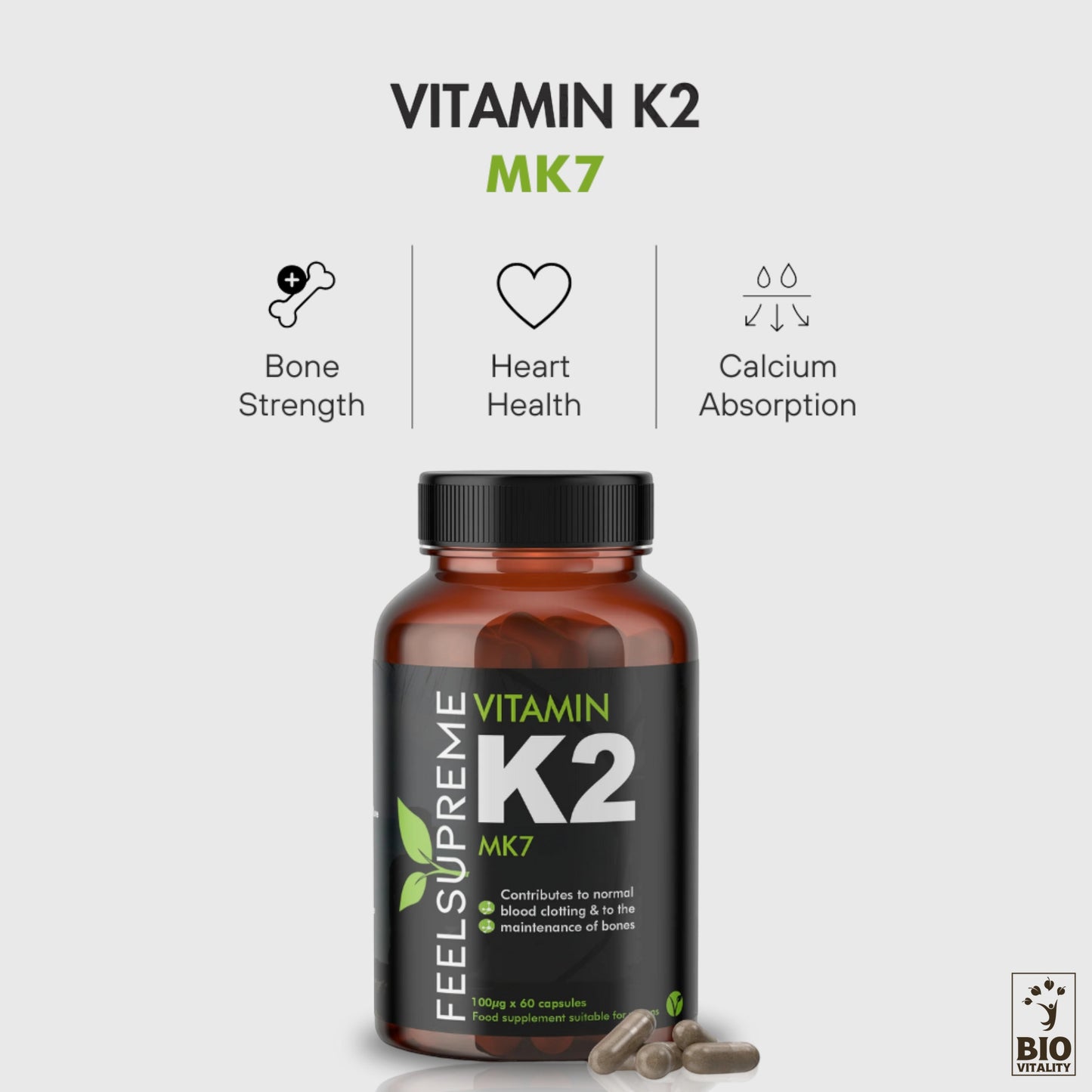 Vitamine K2 | MK7 - 60 capsules