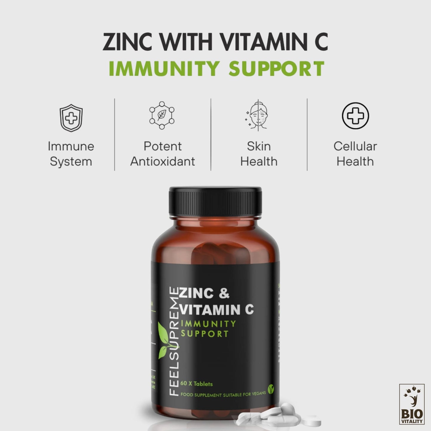 Zinc avec Vitamine C - 60 comprimés