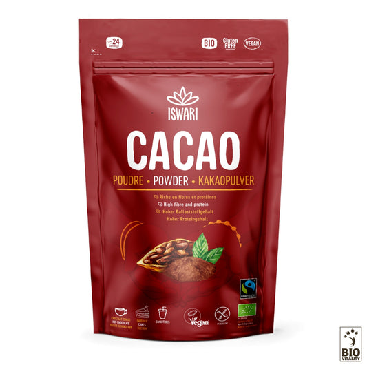 Cacao cru en Poudre Fairtrade Bio - 125g - 1kg