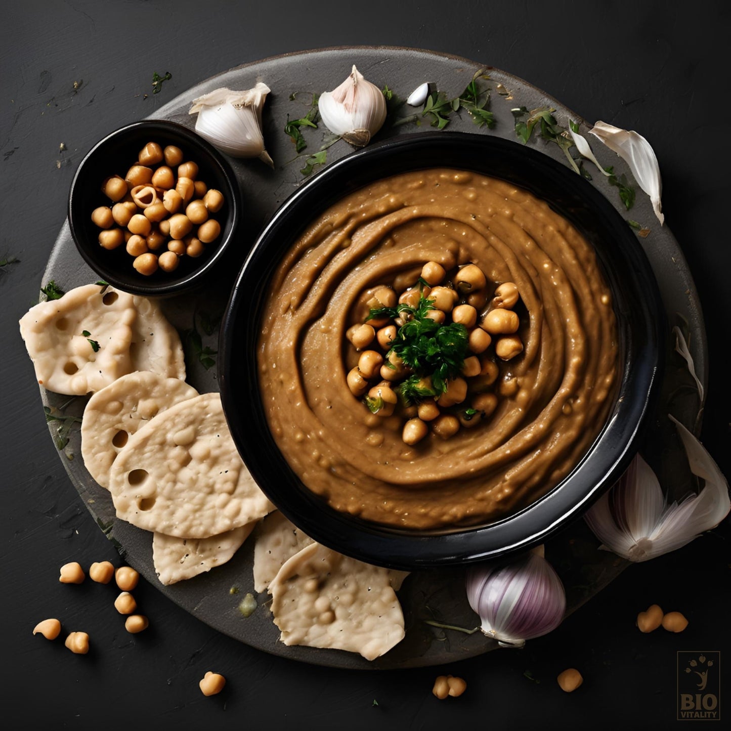 Hummus mit schwarzem Knoblauch Bio - 90g
