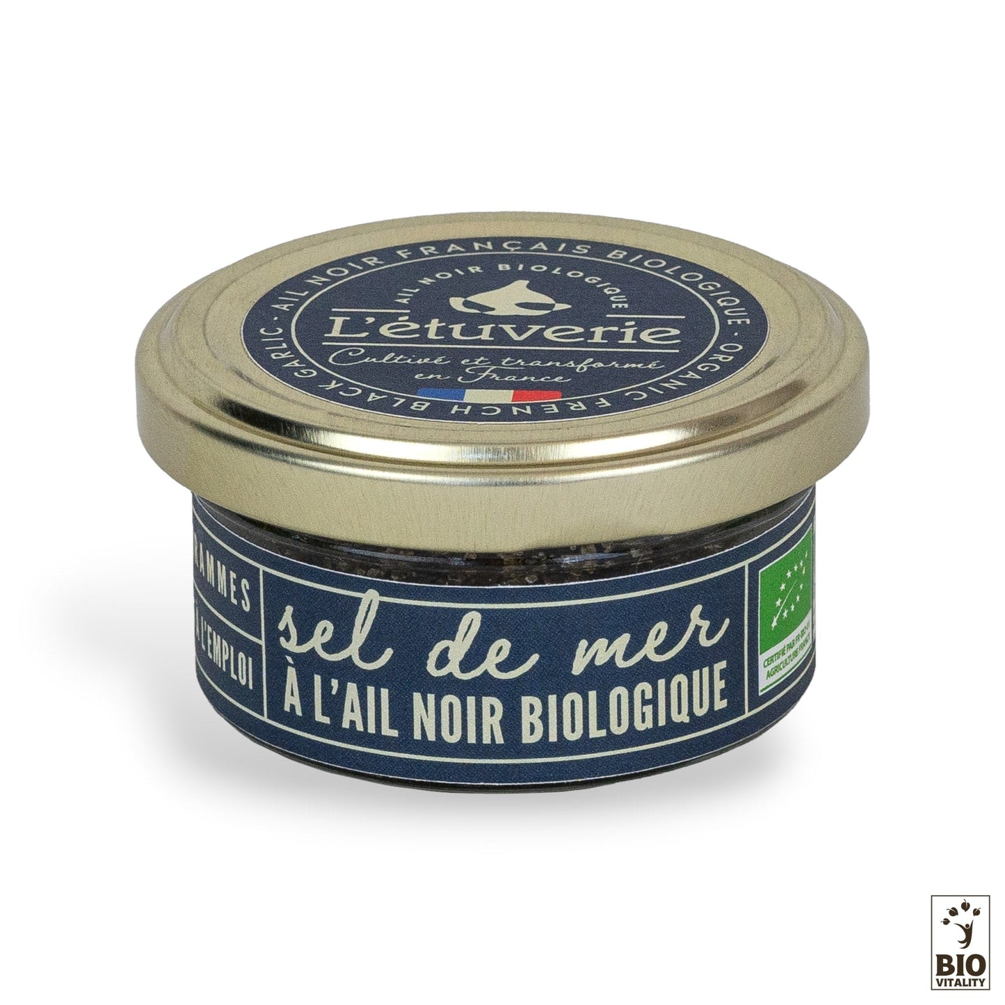 Salz mit schwarzem Knoblauch Bio - 50g